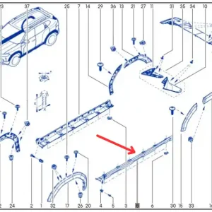 Bezpieczna płatność Nakładka progu lewego DACIA DUSTER III