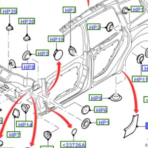 Wyprzedaż Nakładka progu lewego Ford Focus MK2 - wyprzedaż