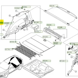 Nakładka wewnętrzna boczna bagażnika Hyundai Tucson (2016) OE Tylko dziś