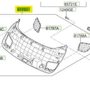 Nakładka wewnętrzna drzwi bagażnika Hyundai I30 - wyprzedaż Rabat