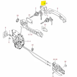 Premium Nakładka wkładu zamka drzwi przednich Suzuki - wyprzedaż