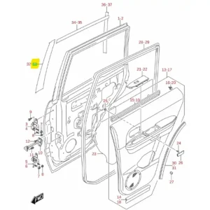 Dodaj do koszyka Nalepka drzwi tylnych Suzuki Grand Vitara - wyprzedaż