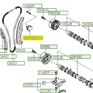 Tani Napinacz łańcucha rozrządu Hyundai I40