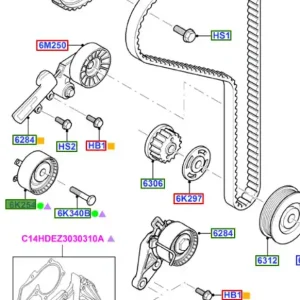 Tani Napinacz paska rozrządu Ford Focus MK2 Cmax Mondeo MK4 Smax Galaxy Kuga - wyprzedaż