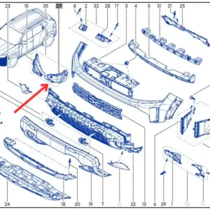 Super okazja Narożnik / listwa lewy zderzaka przedniego DACIA DUSTER III