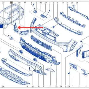 Zamów teraz Narożnik / listwa prawy zderzaka przedniego DACIA DUSTER III