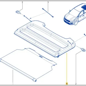 Obniżka ceny NOWA półka bagażnika DACIA SANDERO III / STEPWAY 3 ASO OE