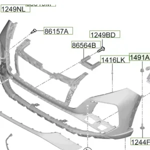 Szybka wysyłka Nakładka zderzaka przedniego lewa Hyundai Tucson (2022)