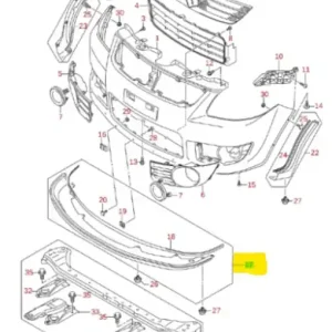 Nakładka zderzaka przód Suzuki SX4 Czarna - wyprzedaż Szybka wysyłka