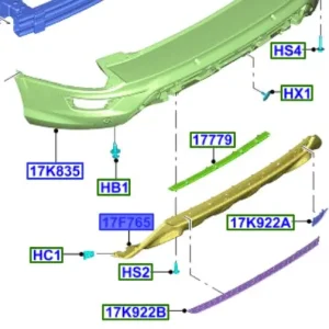Nakładka zderzaka tylnego kuga 20122020 FORD - wyprzedaż Rabat