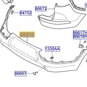 Kup teraz Nakładka zderzaka tył KIA Sportage (2010-2014)