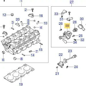 Ostatnia szansa Obudowa termostatu KIA Optima (2000-2005) - wyprzedaż