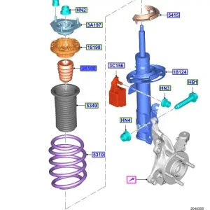 Bezpieczna płatność Odbijak amortyzatora przedniego Ford Transit Courier 2014 - wyprzedaż
