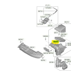 Premium Obudowa filtra powietrza Hyundai Elantra - wyprzedaż