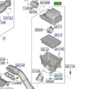 Obudowa filtra powietrza Kia ProCeed 20-25 Premium
