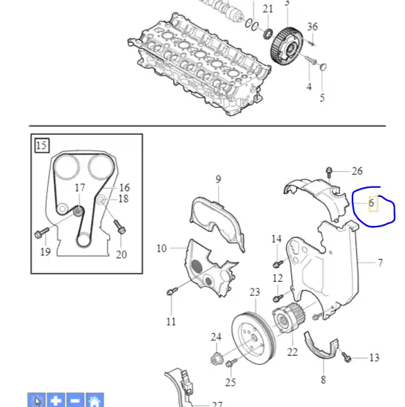 Obudowa górna rozrządu Volvo Nowy Ori Bestseller