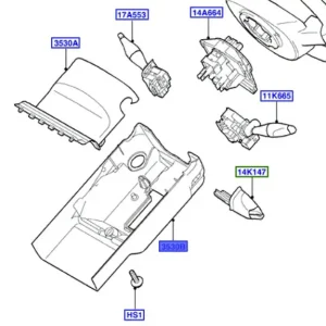 Obudowa kolumny kierowniczej fiesta fusion 01 12 FORD - wyprzedaż Zamów teraz
