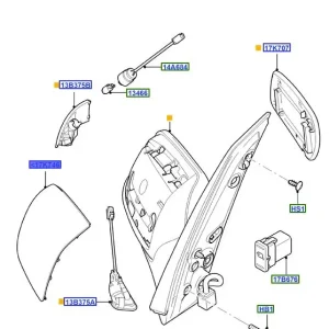 Hit sprzedaży Obudowa lusterka prawego sea gray cmax 20072011 FORD - wyprzedaż