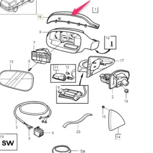 Obudowa lusterka zewnętrznego prawego V70 Volvo Szybka dostawa