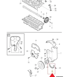 Obudowa rozrządu osłona Volvo - wyprzedaż Darmowa dostawa