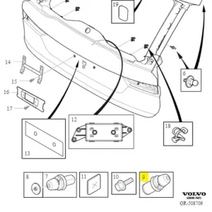 Tylko do końca tygodnia Odbojnik klapy bagażnika EX40 Volvo