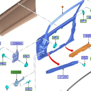 Ostatnie sztuki Ogranicznik drzwi przednich Ford Fiesta 2008 2019 - wyprzedaż