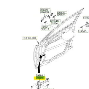 Ogranicznik drzwi przednich prawy Hyundai I30 - wyprzedaż Oferta czasowa