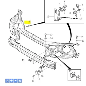 Okular przedni wzmocnienie czołowe XC60 Obniżka ceny