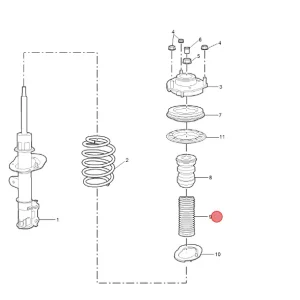 Osłona amortyzatora przód mg zs I Wybór klientów