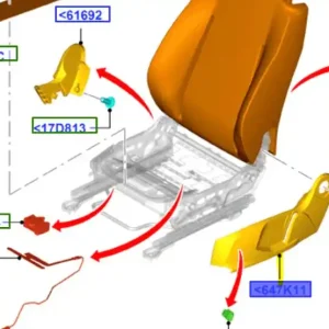 Ekspresowa dostawa Osłona boczna fotela pasażera FOrd Fiesta 2013 2019 - wyprzedaż