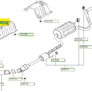 Wysoka jakość Osłona cieplna tłumika Hyundai I30 - wyprzedaż
