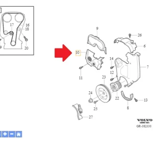 Ostatnie sztuki Osłona obudowa rozrządu vovlo