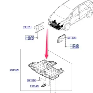 Oferta Osłona dolna silnika carens 2012-2016 KIA