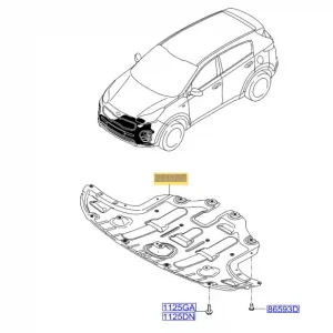 Bezpieczna płatność Osłona dolna silnika KIA Sportage (2015-2018) - wyprzedaż