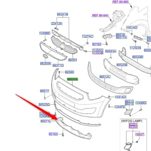 Osłona dolna zderzaka 2009 2011 Premium