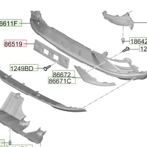 Darmowa dostawa Osłona dolna zderzaka tylnego Hyundai I20 / Bayon (2024)