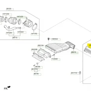 Osłona klapki filtra powietrza Hyundai Tucson Do wyczerpania zapasów