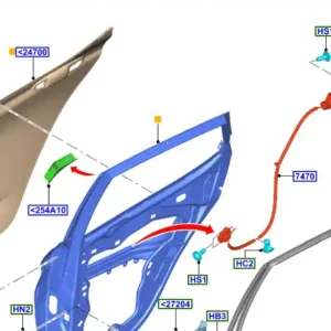 Osłona krawędzi drzwi lewy tył Ford Fiesta 2017 - wyprzedaż Najlepsza cena