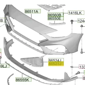 Wybór klientów Osłona lampy przedniej przeciwmgielnej lewy przód Hyundai I30 (2020)
