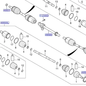 Hit cenowy Osłona przegubu lewy przód KIA Sorento (2014-2020) - wyprzedaż
