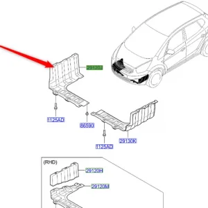 Bezpieczna płatność Osłona silnika dolna prawa 09 19 KIA