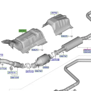 Zamów dziś Osłona termiczna katalizatora Kia ProCeed 20-25