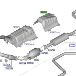 Tylko do końca tygodnia Osłona termiczna wydechu Kia ProCeed 20-25