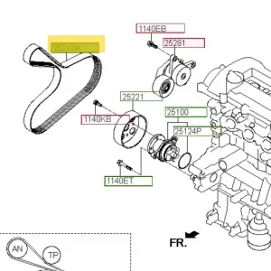 Pasek klinowy Hyundai I20 Ekspresowa dostawa