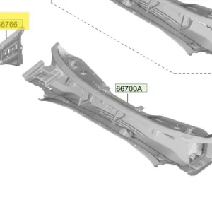 Najlepsza cena Panel podszybia prawa strona Hyundai I20 / Bayon - wyprzedaż