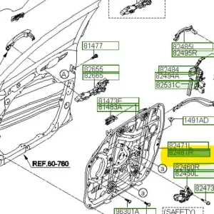 Zniżka Panel regulacji prawej szyby drzwi Hyundai Tucson
