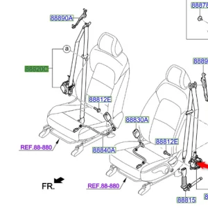 Pas bezpieczeństwa lewy przód Kia Sportage 2018 2022 - wyprzedaż Wysoka jakość
