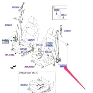 Pas bezpieczeństwa lewy przód rio iv KIA Tylko dziś