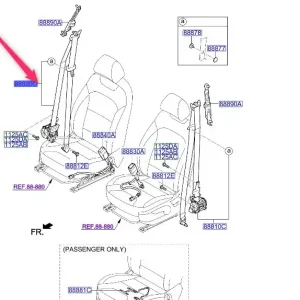 Pas bezpieczeństwa prawy przód KIA Oferta czasowa