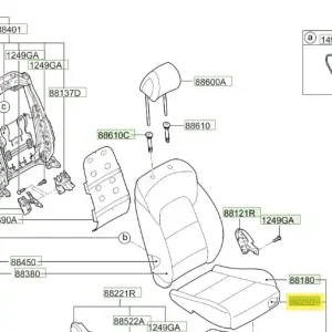 Obniżka ceny Pianka siedziska fotela pasażera Hyundai Tucson - wyprzedaż